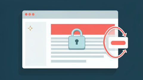 A browser with an AI summary panel, a paywall padlock, and a loop arrow around a login box