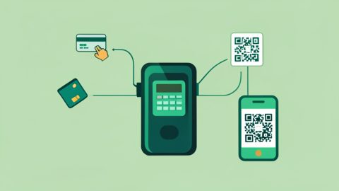 An EV charger with a contactless card tap, an RFID card, and a web-QR option, marked as no-app-needed