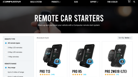 Compustar aftermarket remote start product page