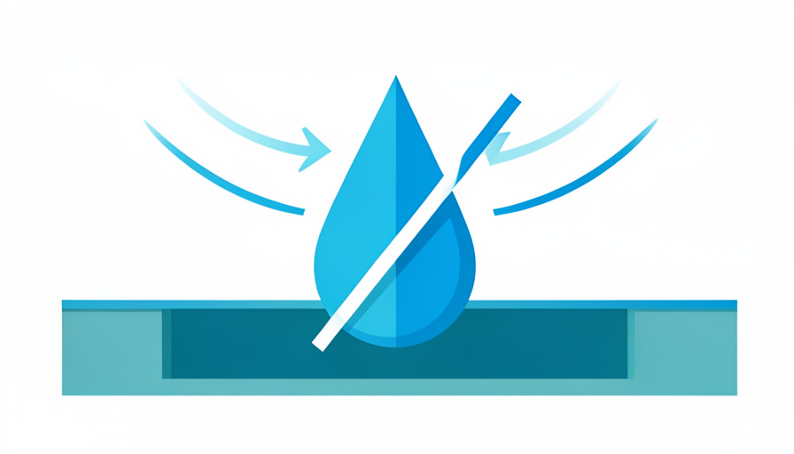 Conceptual illustration of a basement with a moisture droplet crossed out and fresh airflow arrows, evoking controlling dampness without a dehumidifier