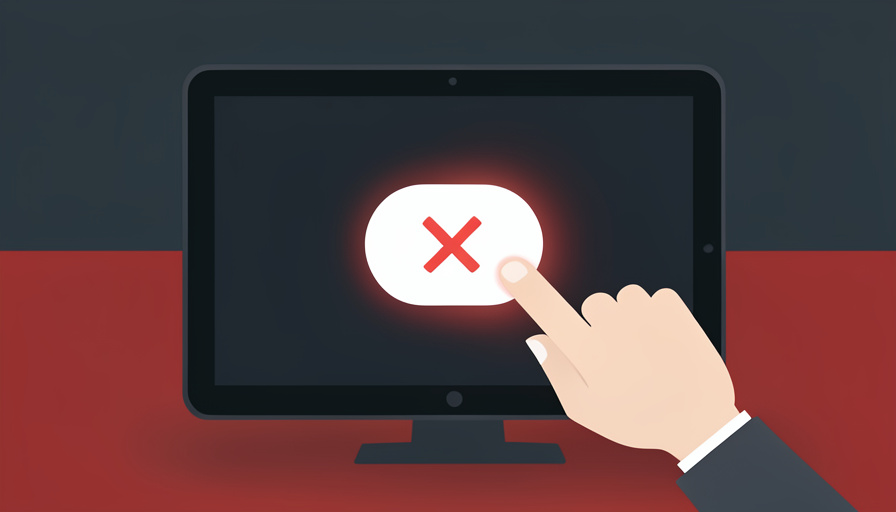 Conceptual illustration of a hand tapping a cancel button on a streaming subscription screen