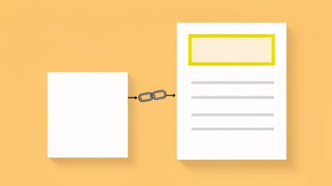 Conceptual illustration of an invoice document with a highlighted reference field linked to a separate order slip, evoking a purchase order number matched to an invoice