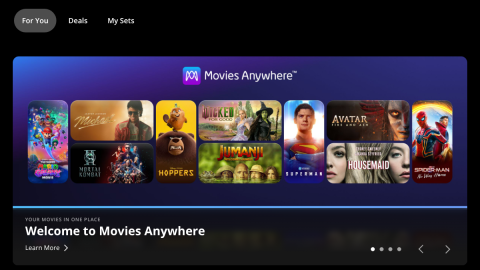 Movies Anywhere homepage explaining how it connects digital movie libraries across retailers