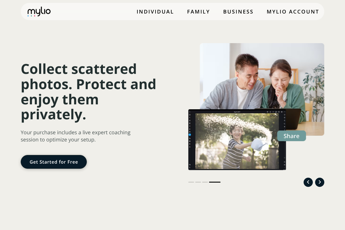 Mylio Photos homepage