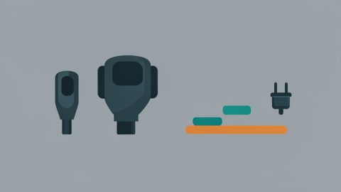 A CCS and a NACS charging connector side by side with a bar showing a falling failure rate and an adapter icon