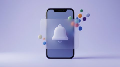 Conceptual illustration of a phone with a notification bell behind a filter or barrier while alert dots pile up, evoking notifications enabled but never reaching the screen