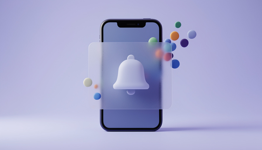 Conceptual illustration of a phone with a notification bell behind a filter or barrier while alert dots pile up, evoking notifications enabled but never reaching the screen