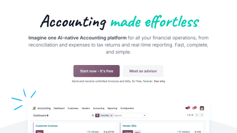 Odoo Accounting app page
