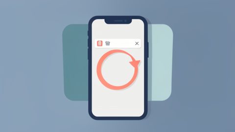 A phone showing a payment card with a delete icon and a re-sync loop arrow, with faint stacked billing layers behind