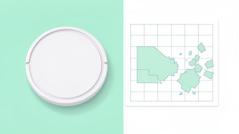 Conceptual illustration of a round robot vacuum beside a floor-plan grid that is partly faded and breaking apart, evoking a saved cleaning map being wiped and needing to be prevented