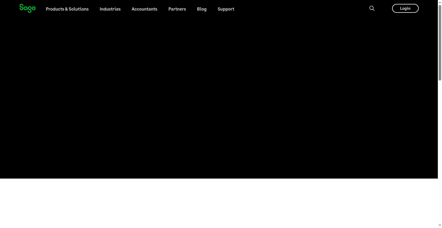 Sage Accounting software page