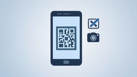 Conceptual illustration of a smartphone showing a ticket with a barcode next to a crossed-out camera-screenshot symbol, evoking a screenshot that will not scan at entry