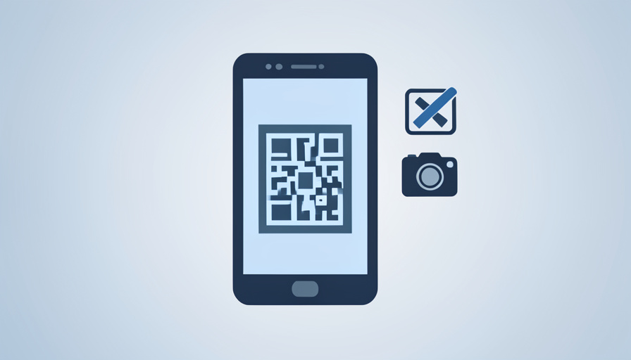 Conceptual illustration of a smartphone showing a ticket with a barcode next to a crossed-out camera-screenshot symbol, evoking a screenshot that will not scan at entry