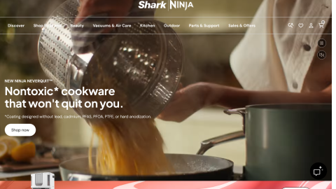 Shark Pet Cordless Stick Vacuum product page, an anti-hair-wrap Dyson alternative for pet owners