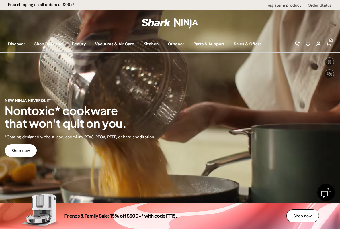 Shark Pet Cordless Stick Vacuum product page, an anti-hair-wrap Dyson alternative for pet owners