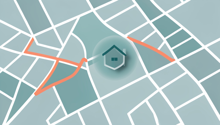 Conceptual illustration of a running route line on a map with a privacy shield covering a house marker, evoking a hidden home address on a fitness app