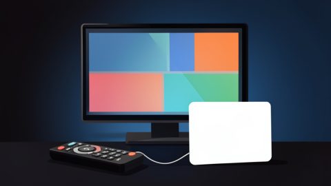 Conceptual illustration of a remote control tethered to a subscription card by a subtle chain, symbolizing streaming retention