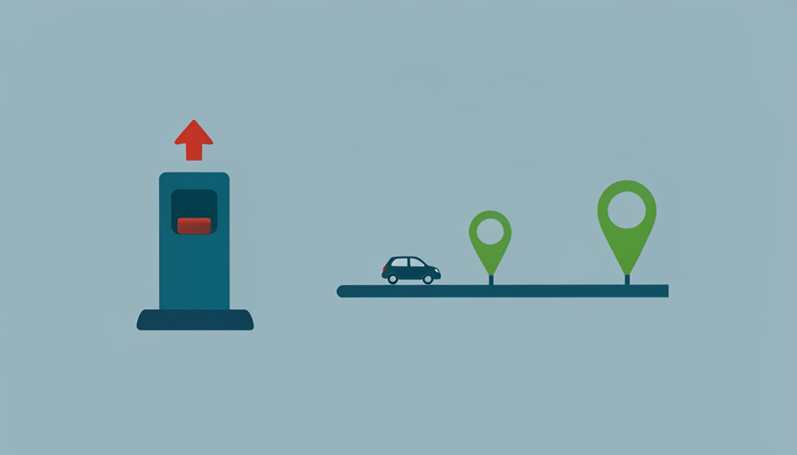 A Tesla Supercharger with a rising price tag beside alternative charging network options on a route map