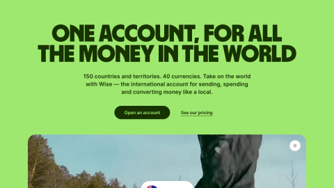 Wise multi-currency account for receiving international payments